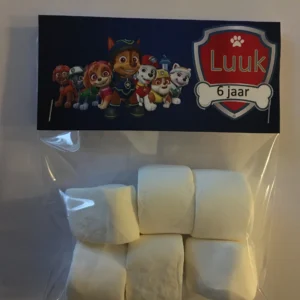marshmallow zakje in thema