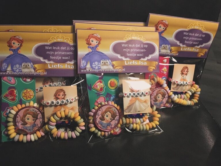 uitdeelzakje prinsessenfeestje - Kinderfeestcompleet