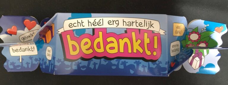 Snoep verpakking bedankt - Kinderfeestcompleet