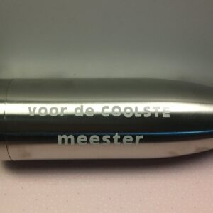 Thermosfles voor koud/heet zilver en roze