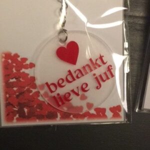 sleutelhanger op kaartje