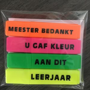 Markeerstiften met tekst