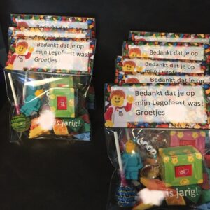 Uitdeelzakje legofeest