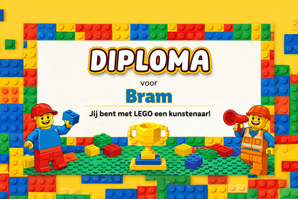 Diploma 1 legofeest - Afbeelding 2