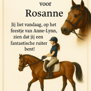 Diploma 2 paardenfeestje
