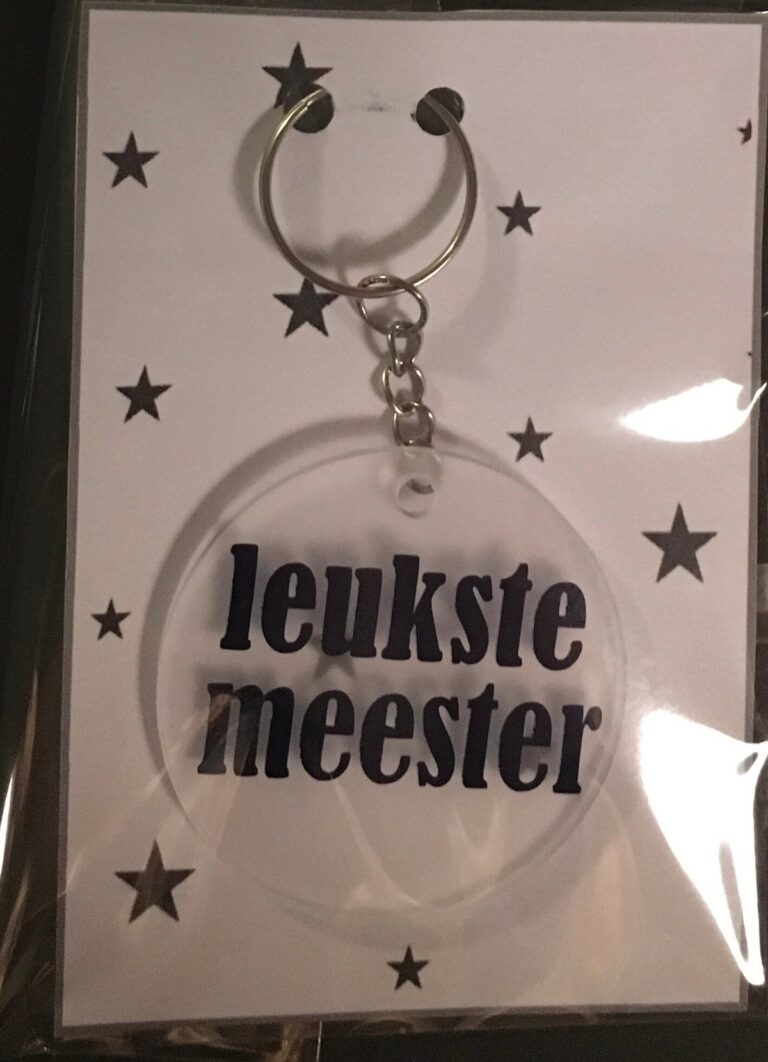 Leuke sleutelhanger transparant - Kinderfeestcompleet