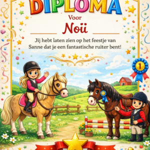 diploma 1 paardenfeest