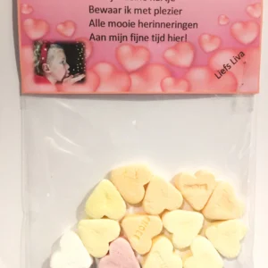 Snoepzakje hartjes