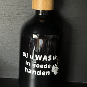 Prachtig zeeppompje met tekst