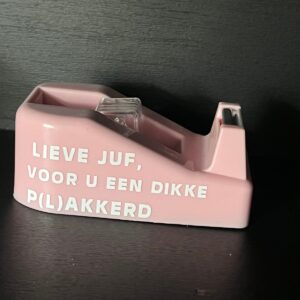 Plakbandhouder met tekst