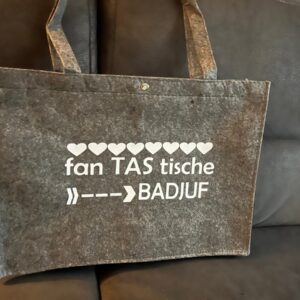 Tas voor juf/ badjuf/ kraamverzorgster met tekst naar keuze