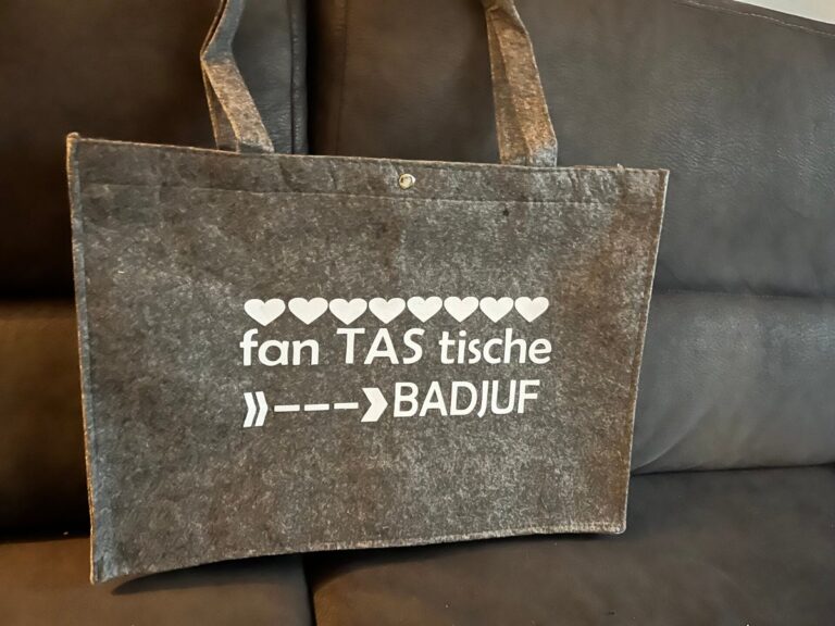 Tas voor juf/ badjuf/ kraamverzorgster met tekst naar keuze - Kinderfeestcompleet