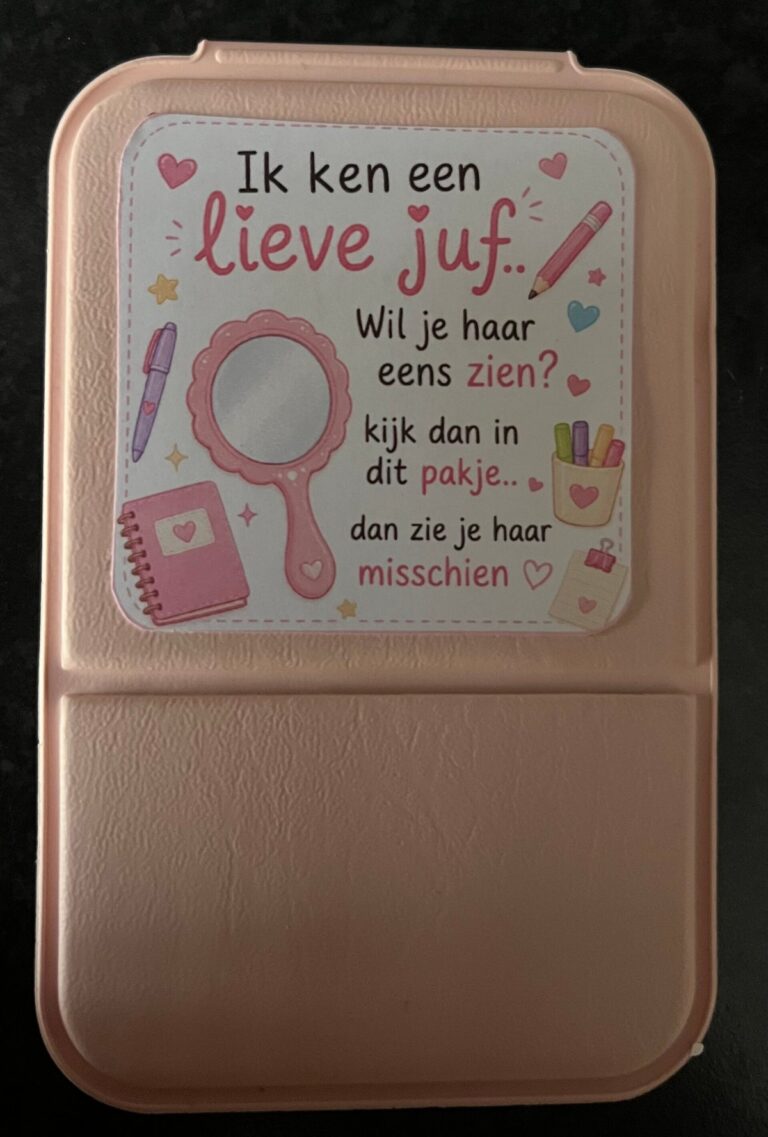 Spiegeltje voor de liefste juf - Kinderfeestcompleet