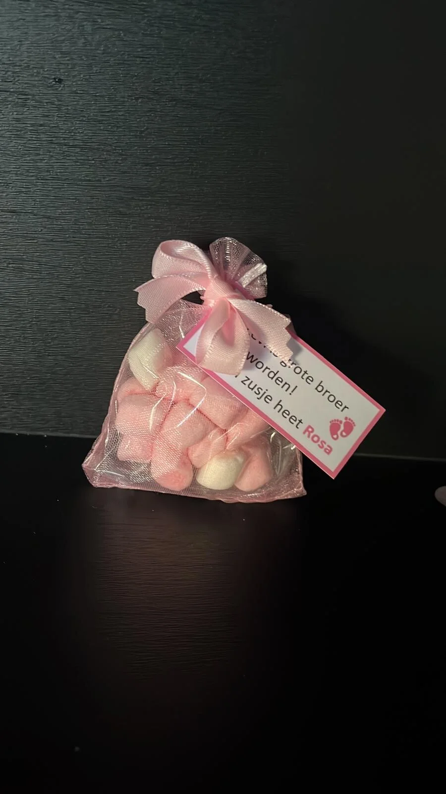Organza zakje met naamlabel - Afbeelding 6
